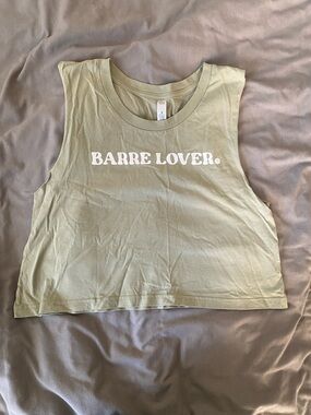 Pure barre cropped muscle tee